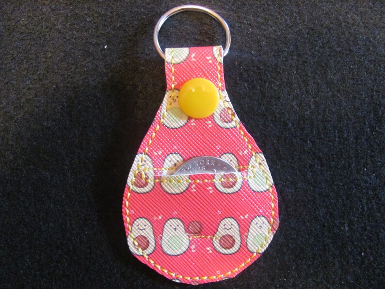 Quarter Key Chain Oval Quarter Holder Keychain Oval Quarter Etsy