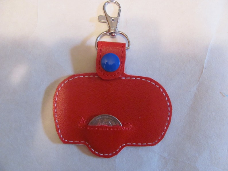 Quarter Key Chain Quarter Key Chain, Red Camper Keychain, Quarter Keeper, Embroidered Key ...