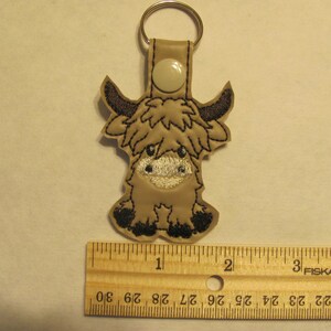 Highland Cow Key Chain - Highland Cow Keyring- Highland Cow Keyfob ...