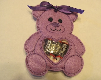 Purple Teddy Bear Treat Bags - Teddy Bear Treat Bags - Peek A Boo Teddy Treat Bags - Small Teddy  - Teddy BearGift Bags - Teddy Party Favr