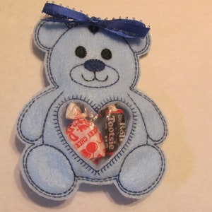 Blue Teddy Bear Treat Bags - Teddy Bear Treat Bags - Peek A Boo Teddy Treat Bags - Small Teddy  - Teddy BearGift Bags - Teddy Party Favor