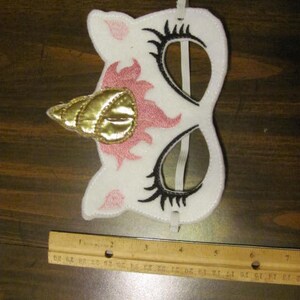 White / Pink Unicorn Party Masks Unicorn Photo Prop Felt Mask Birthday Present Pretend Play Dress Up Mask Unicorn Gift image 4