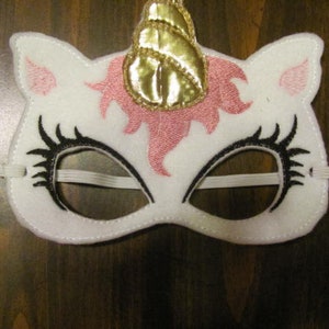 White / Pink Unicorn Party Masks Unicorn Photo Prop Felt Mask Birthday Present Pretend Play Dress Up Mask Unicorn Gift image 1