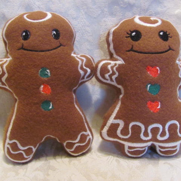 Plush Gingerbread Couple Etsy