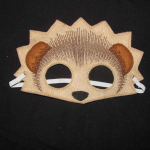 Hedgehog Felt Party Mask - Hedgehog Photo Prop - Hedgehog Party Favor - Hedgehog for Halloween - Hedgehog Birthday Party - Animal Party