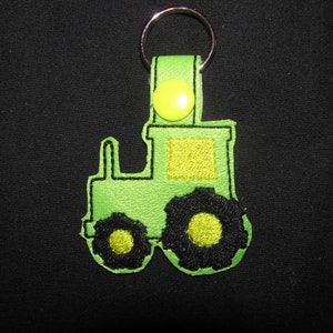 Tractor Key Fob - Green Tractor Bag Tag -  Tractor Key Chain - Tractor Christmas Gift - Tractor Owner Gift - Stocking Filler - Green Tractor