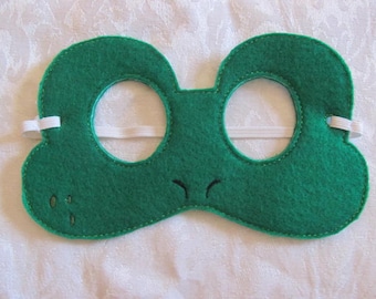 Frog Party Mask - Frog Photo Prop - Frog Party Favor - Frog Felt Mask- Frog Birthday Party - Frog Themed Party