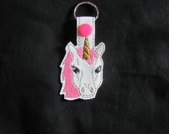 Unicorn Key Fob - Pink Unicorn Key Fob - Unicorn Bag Tag - Unicorn Key Chain - Unicorn Christmas Gift - Pink Unicorn Bag Tag