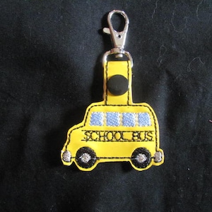 School Bus Key Fob - Bus Key Fob - School Bus Bag Tag - School Bus Key ...