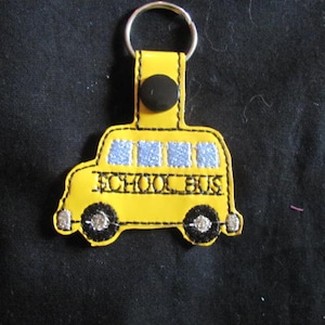 School Bus Key Fob -  Bus Key Fob - School Bus Bag Tag - School Bus Key Chain - School Bus Christmas Gift - School Bus Driver Gift