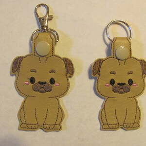 Dog Keychain - Pug Key Fob - Pug Bag Tag - Pug Keychain - Pug Keyring - Pug Bag Tag - Pug Gift