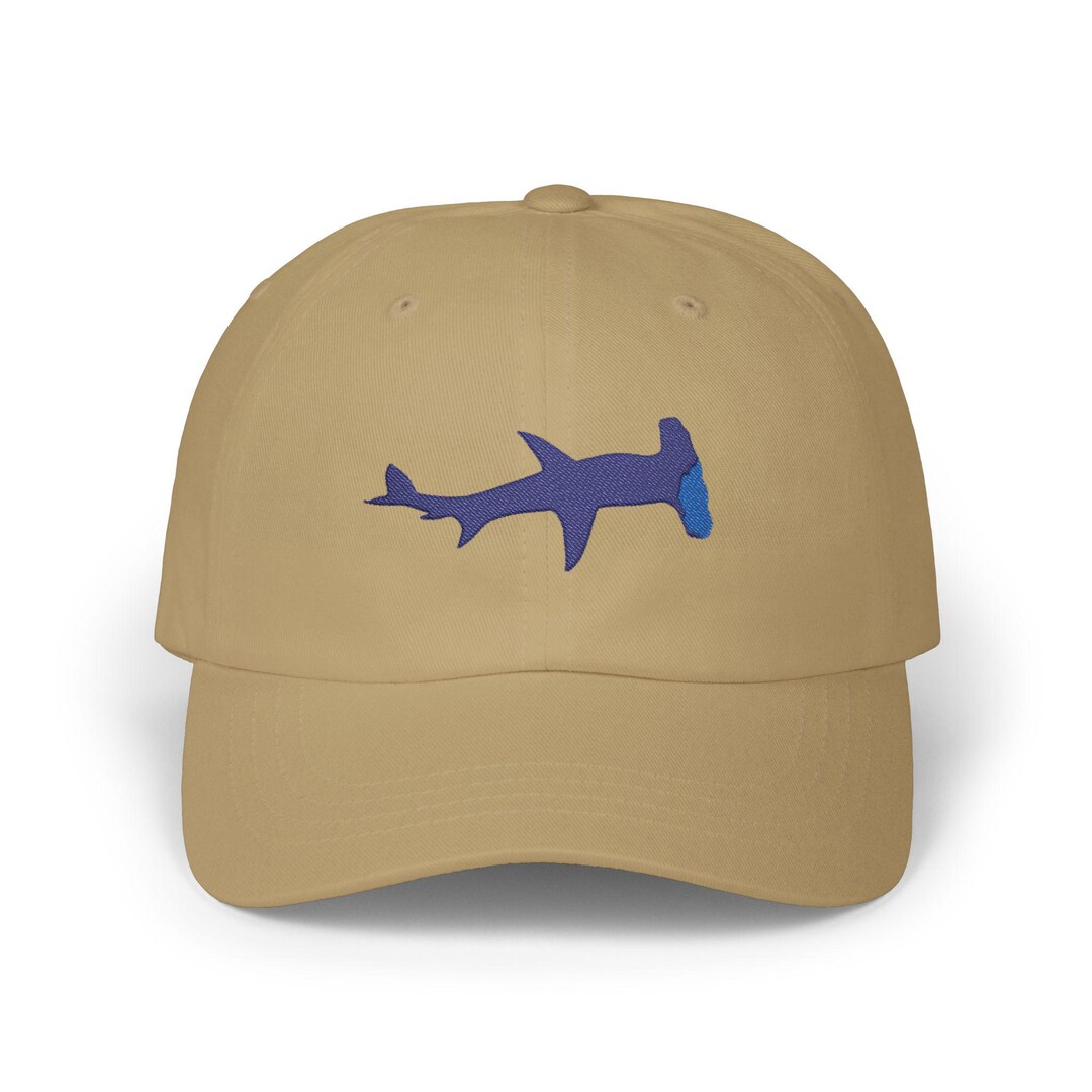 Hammerhead Shark Embroidered Dad Cap, Baseball Hat | Ocean Marine ...