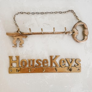 Vintage Brass Key Hook | Brass Wall Hook | Brass Decor | MCM Home Decor | Vintage Wall Hook | Mid Century Decor Key Holder | Entryway Hook