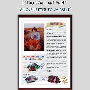 Regalo de autocuidado personalizado, póster de amor propio, arte de afirmación empoderante para el autocuidado diario, póster de amor propio personalizado para alegrar tu día.