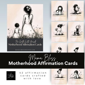 Motherhood Affirmation Cards, Positive Affirmations for Moms, Mindfulness Gifts, Motivational Cards for Self-Care,Instant Download