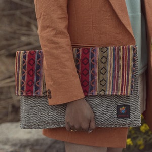 Handmade Hemp Laptop Sleeve Unique 15 inch Laptop Case Laptop Bag For MacBook Sleeve Eco Friendly Laptop Bag For Work Bag Gift For Everyone