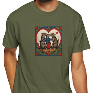 Polyamory Rat Shirt, Unisex Throuple Gift Polyamorous Tshirt, Polycule Metamour Matching Clothing Top