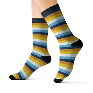 Socks Aroace Pride Flag LGBT Aromantic Asexual Sublimation Socks Pride Apparel LGBT Outfit Accessory