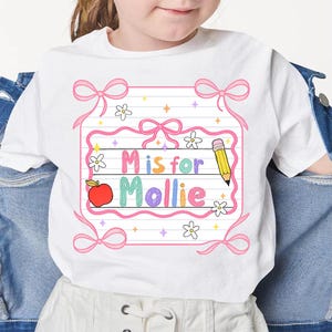 Personalized Alphabet Kids Shirt: Custom Letter Back to School Tee