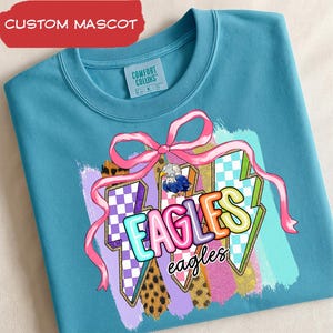Custom Mascot Checkered Spirit Shirt: School Game Day Pride