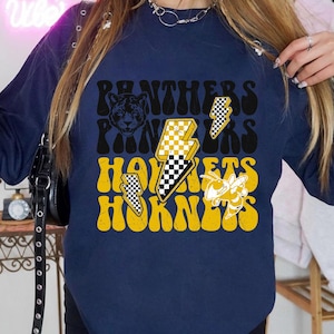 Custom House Divided Football T-Shirt: College Mascot Team Shirt