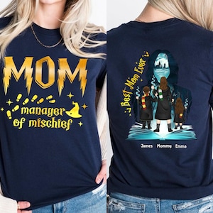 Personalized Magic Mom T-Shirt: Wizard Family Gift