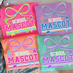 Coquette Bow Mascot Shirt: Custom School Spirit Tee