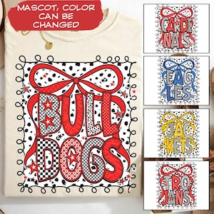 Custom Mascot School Spirit Shirt: Preppy Coquette Bow Tee