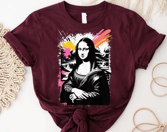 Mona Lisa Pop Art Shirt: Renaissance Graphic Tee - Color Splash Streetwear