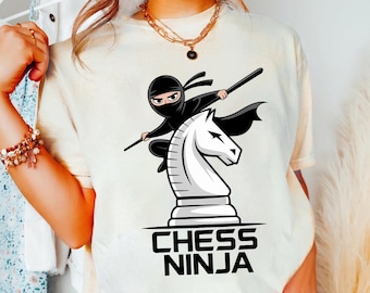 Chess Ninja T-Shirt: Funny Chess Player Graphic Tee