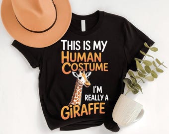Funny Giraffe Costume T-Shirt: Animal Lover Graphic Tee