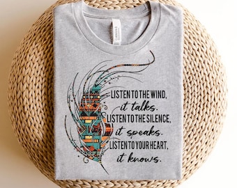 Inspirational Feather T-Shirt: Boho Tribal Spirit, Mindfulness Gift