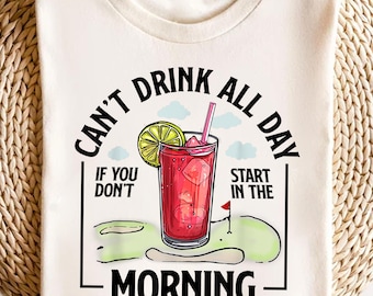 Camiseta divertida de golf con Bloody Mary: ideal para los amantes del brunch.