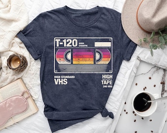 Retro VHS Tape T-Shirt: 80s-90s Nostalgia Movie Lover Gift
