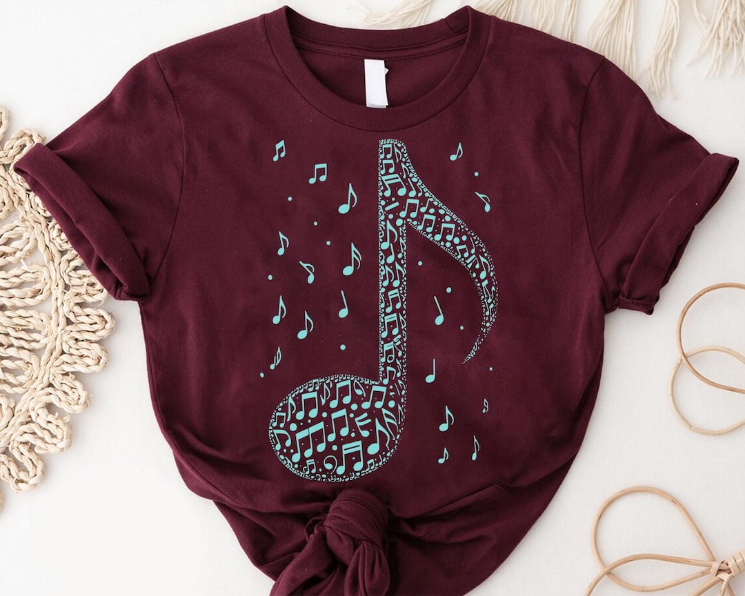 Musical Note Merch Music Note Graphic Tee: Retro Music Lover Gift - Etsy