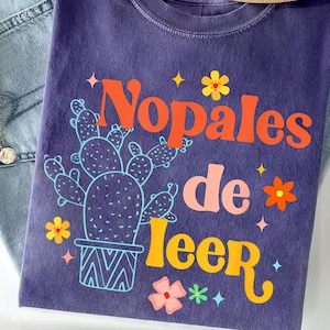 No Pales de Leer Shirt - Funny Cactus Spanish Graphic Tee, Book Lover Shirt, Reading Humor Sweatshirt, Literary Gift Tee