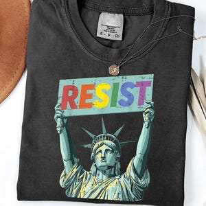 Resist Shirt: Statue of Liberty Rainbow Protest Tee