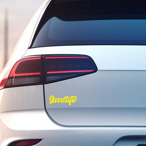 Goodlife vinyl stickers – Lifestyle stickers for cars, rear windows, and bodywork | A statement for horsepower fans, car culture | Weatherproof & stylish