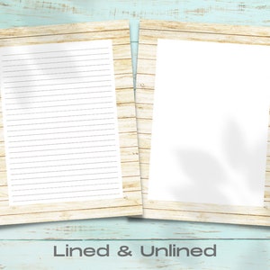 Woodgrain Printable Stationary Set, Printable Stationary Paper ...