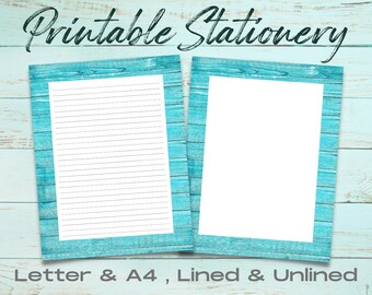 Woodgrain Printable Stationery Set, Printable Stationary Paper, Downloadable Letter Writing, Printable Journal Pages, Printable Stationary