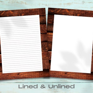 Woodgrain Printable Stationery Set, Printable Stationary Paper, Downloadable Letter Writing, Printable Journal Pages, Printable Stationary image 2