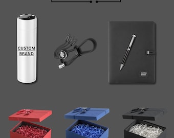 Custom Branded Gift Box, Corporate Holiday Appreciation Set, Personalized Employee Recognition Box, Business Logo New Year Gift Package