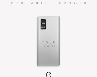 Custom Logo Power Bank 20000mAh Portable Charger with Digital Display – Engraved Corporate Gift