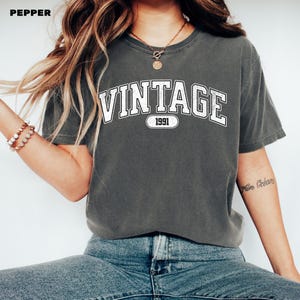 Comfort Colors® Vintage 1991 Tshirt Gift for 33 Year Old Birthday Shirt Est 1991 Shirt 34 Year Old Birthday Gift Gift for Her 34th Birthday