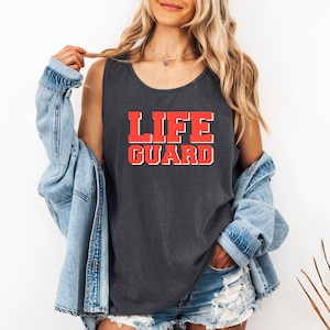 Comfort Colors® Lifeguard Tank Top Summer Tank Top Gift for Her Girls Tank Cute Shirt for Lifeguard Gift for Lifeguard Girls Shirt Summer