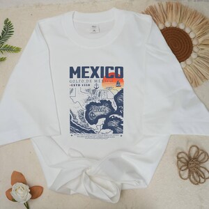 chemise Golfe du Mexique personnalisée, chemise Comfort Colors® Golfe du Mexique, T-shirt Mexico Lover, T-shirt Map Lover