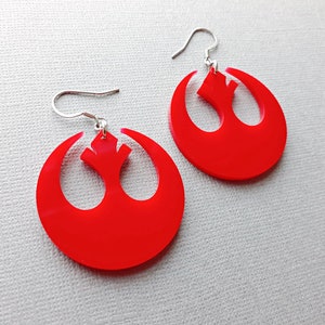 Rebel earrings, Red earrings, Rebel alliance jewelry, Star Wars jewelry
