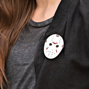 Acrylic Jason Voorhees pin, Friday the 13th pin, Horror pin