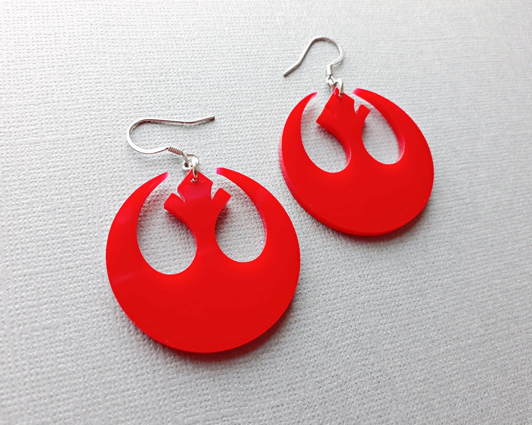 Rebel Earrings, Red Earrings, Rebel Alliance Jewelry, Star Wars Jewelry