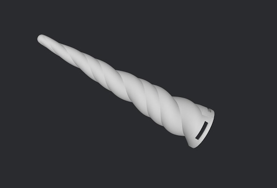 Unicorn Horn for Horse – 3D Printable Digital File (STL) – 26 cm / 10.2 in – Horse Unicorn Costume Decoration
